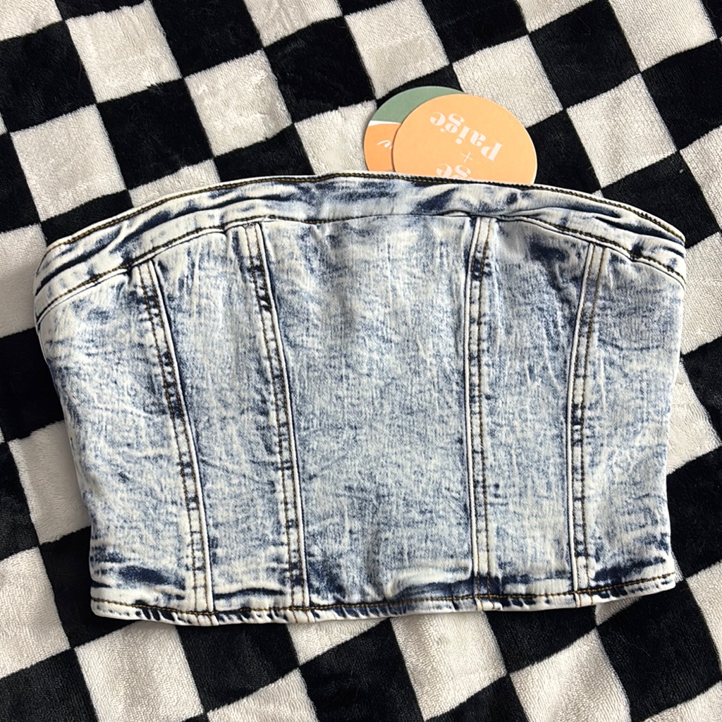 Denim Crop Top Brand New Bought From Boutique For 45